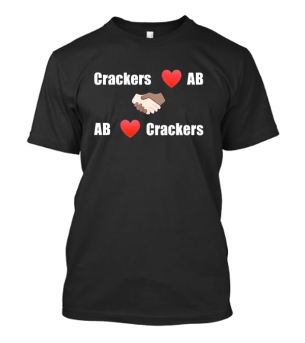 Crackers Love AB Heart Handshake AB Love Crackers T-Shirt