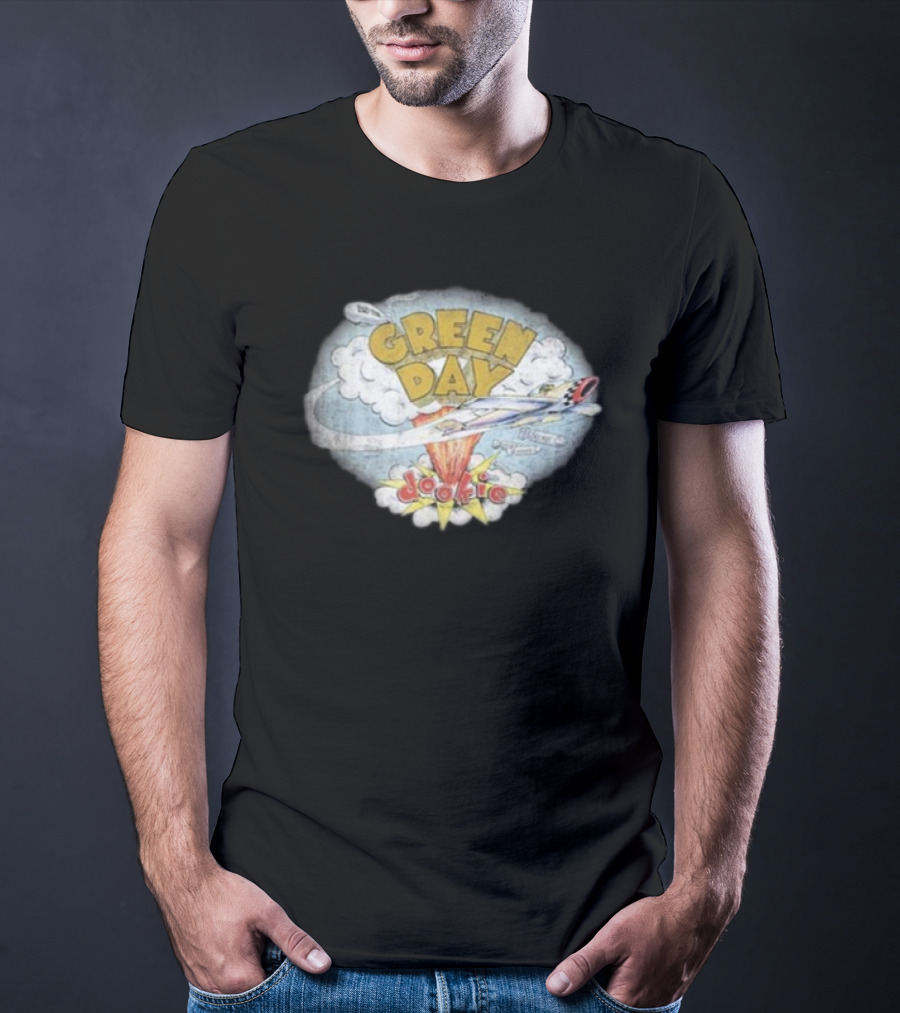 Green Day Dookie Cloud Bomb Plane T-Shirt
