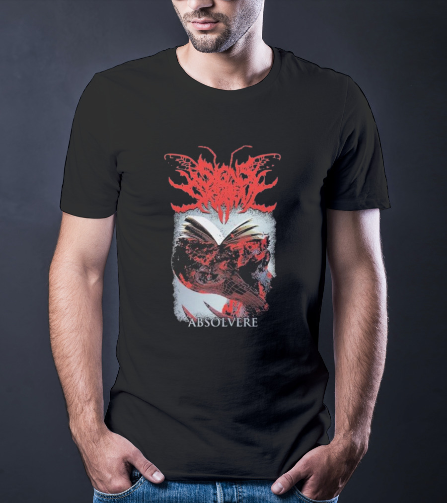 Absolvere Signs Of The Swarm Red Abstract Skull T-Shirt