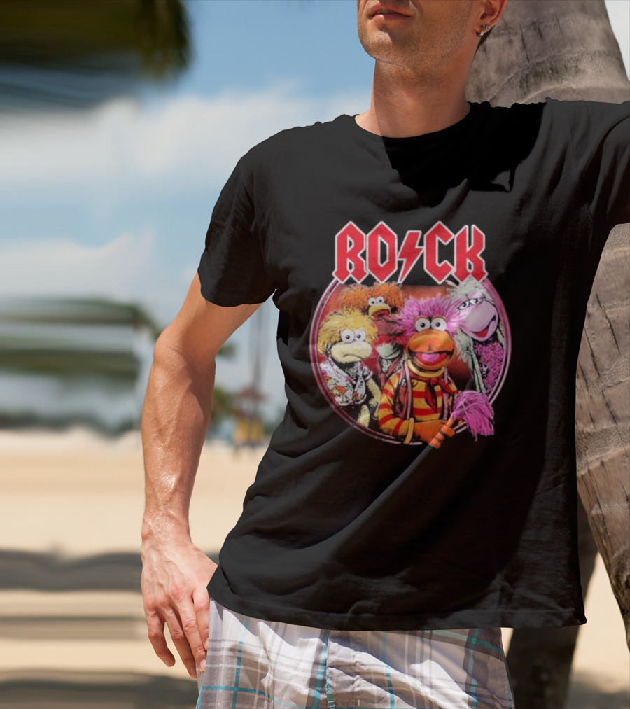 Jim Henson Fraggle Rock Characters With Iconic Rock Styling T-Shirt
