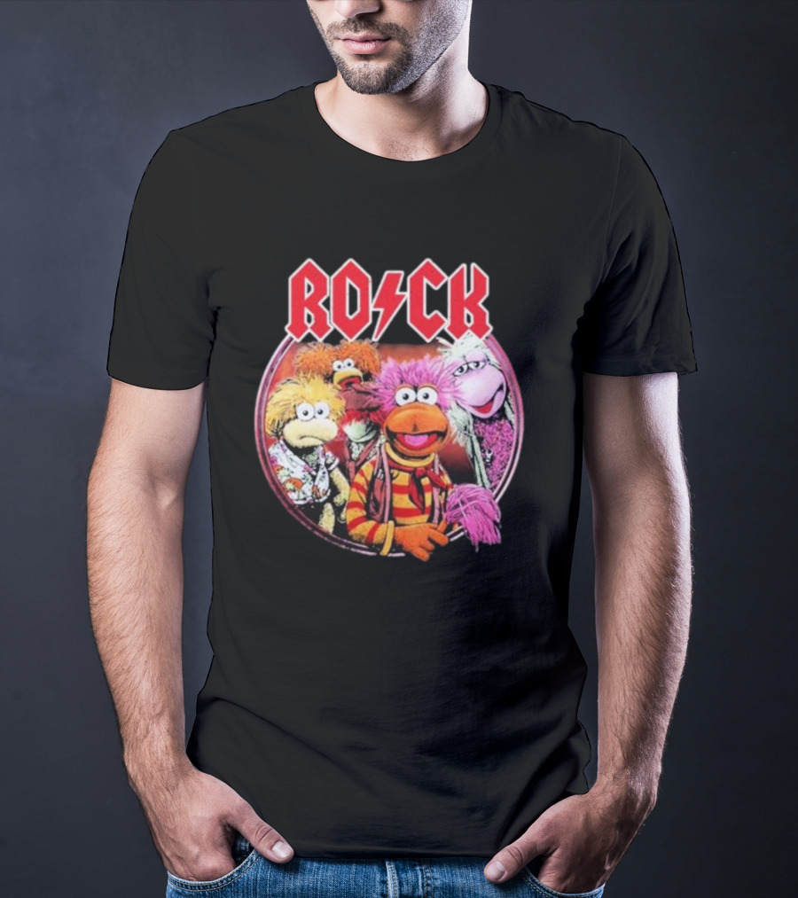 Jim Henson Fraggle Rock Characters With Iconic Rock Styling T-Shirt