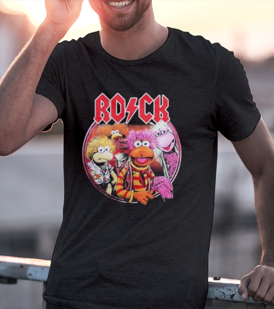 Jim Henson Fraggle Rock Characters With Iconic Rock Styling T-Shirt