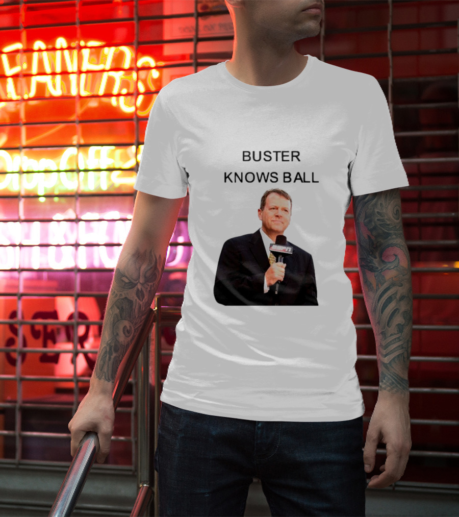 Buster Knows Ball ESPN Microphone Image T-Shirt