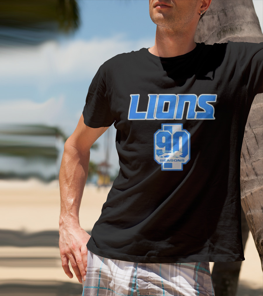 Lions 90 Seasons Celebrating Detroit Football Legacy T-Shirt