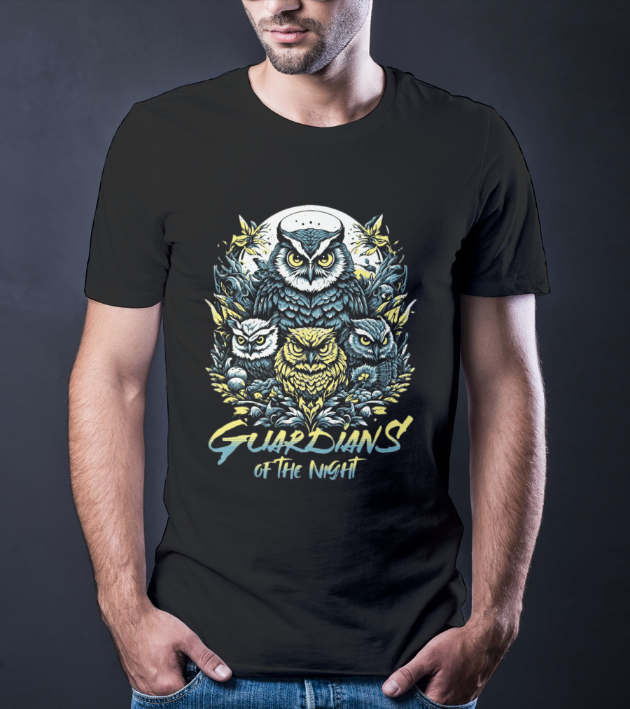 Guardians Of The Night Owl Family Moonlit Vigil T-Shirt