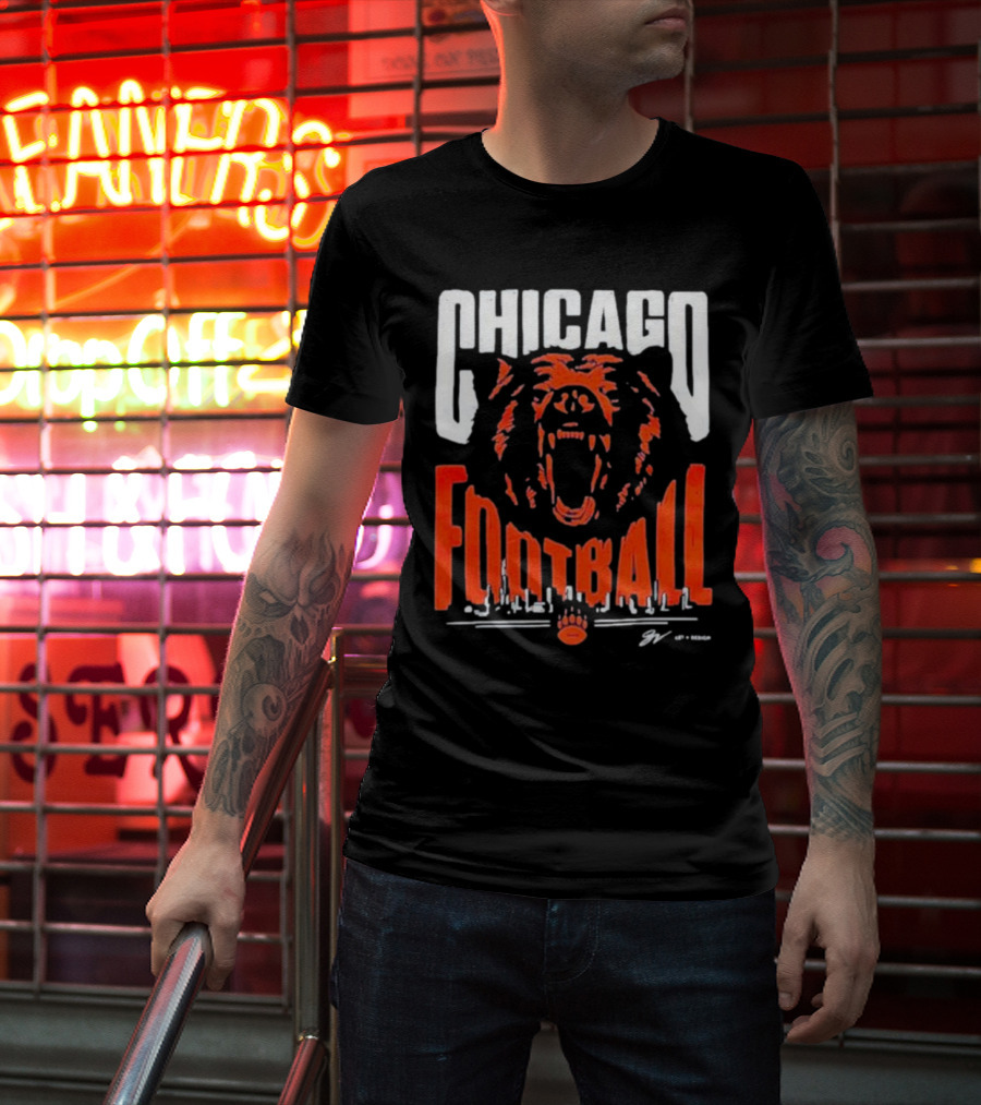 Chicago Football Bear Roar T-Shirt