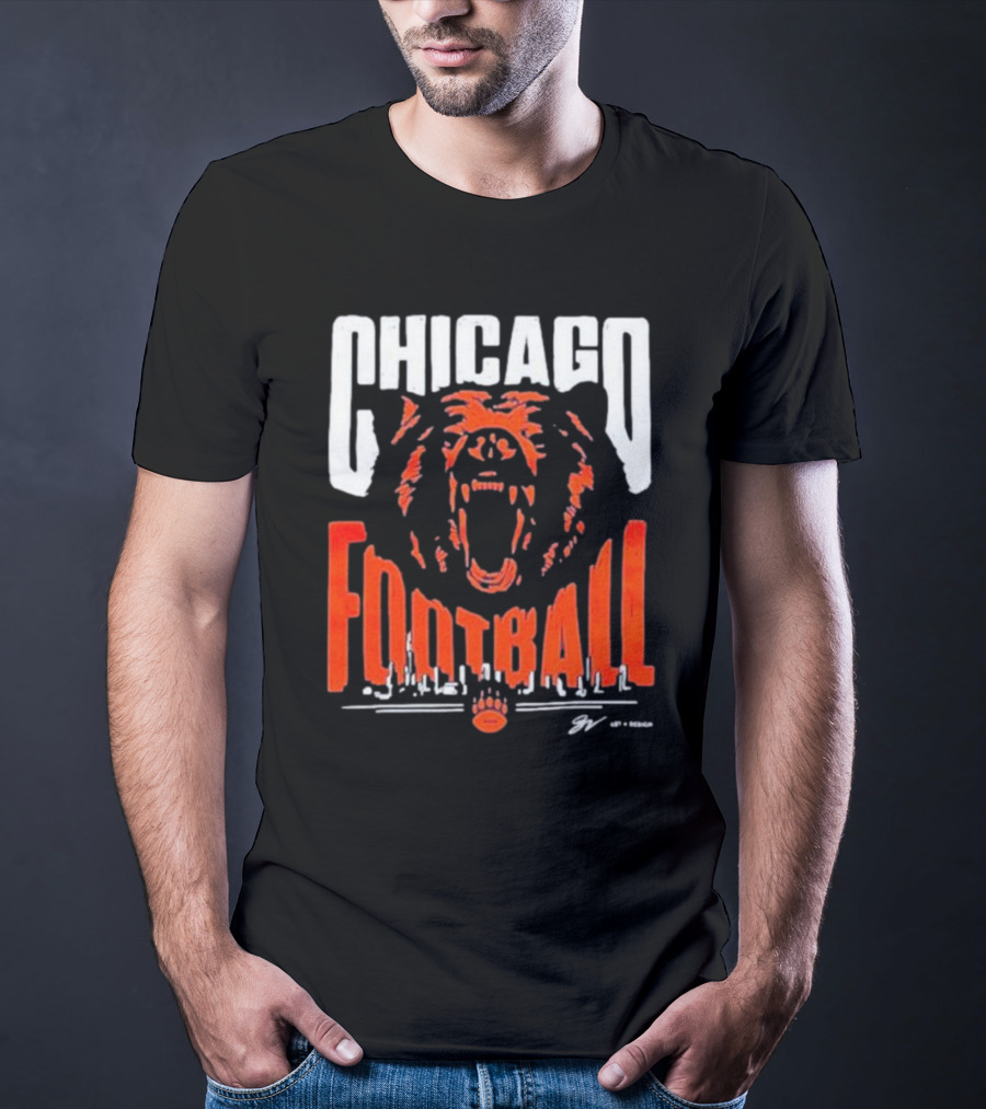 Chicago Football Bear Roar T-Shirt