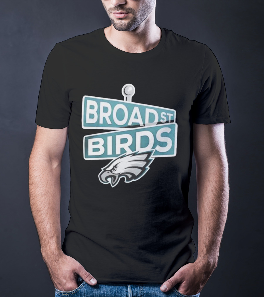 Philadelphia Eagles Broad St Birds Logo NFL Merchandising T-Shirt