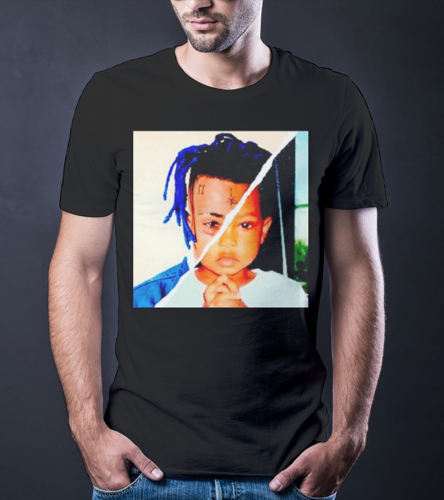 XXXTentacion Rapper Childhood And Adult Portrait Fusion T-Shirt