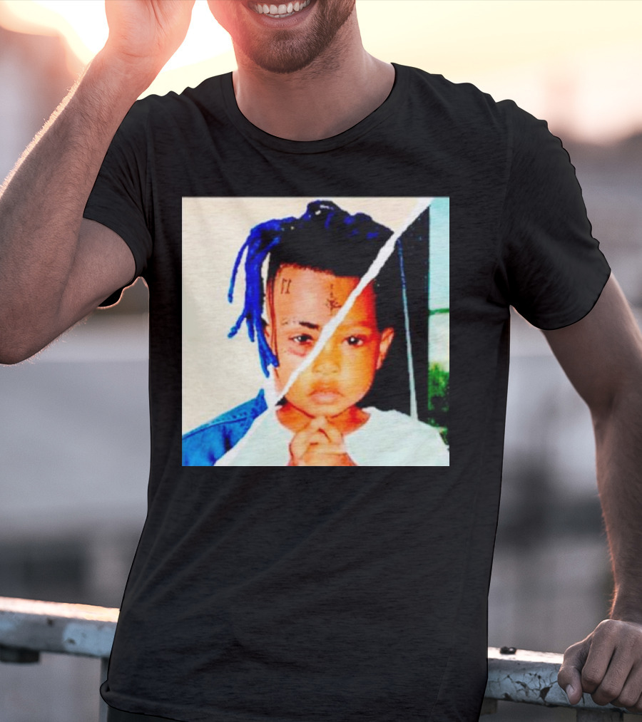 XXXTentacion Rapper Childhood And Adult Portrait Fusion T-Shirt