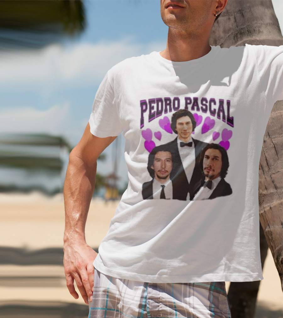 Pedro Pascal Adam Driver Hearts T-Shirt
