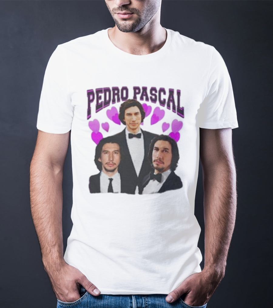 Pedro Pascal Adam Driver Hearts T-Shirt