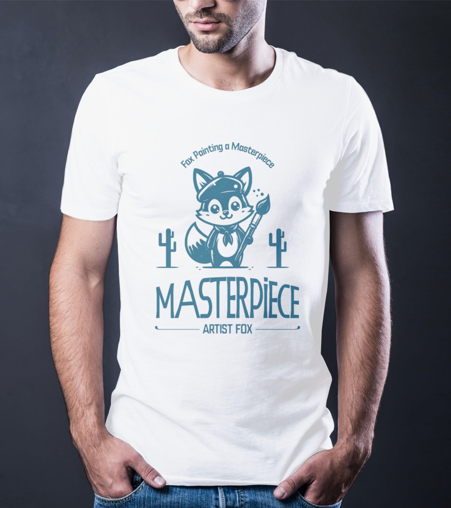 Fox Painting A Masterpiece Artist Fox MASTERPiECE T-Shirt