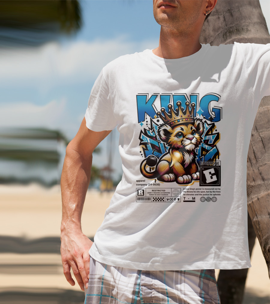 KING Apparel E Meme True Power Youthful Lion With Crown T-Shirt
