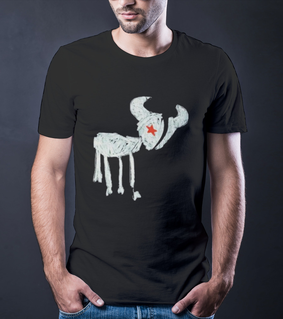WeAreTexans Bull Design With Star For All Texans T-Shirt