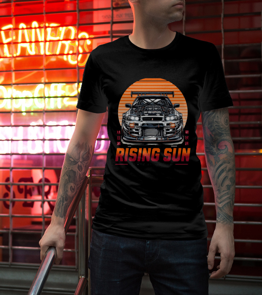 Rising Sun Grace In Motion Japanese Car Racing T-Shirt
