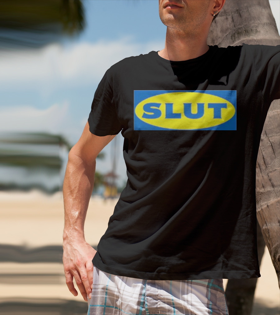 SLUT Parody Of Swedish Iconic Branding T-Shirt