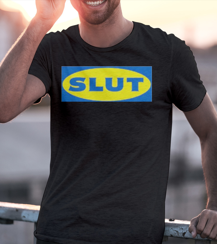 SLUT Parody Of Swedish Iconic Branding T-Shirt