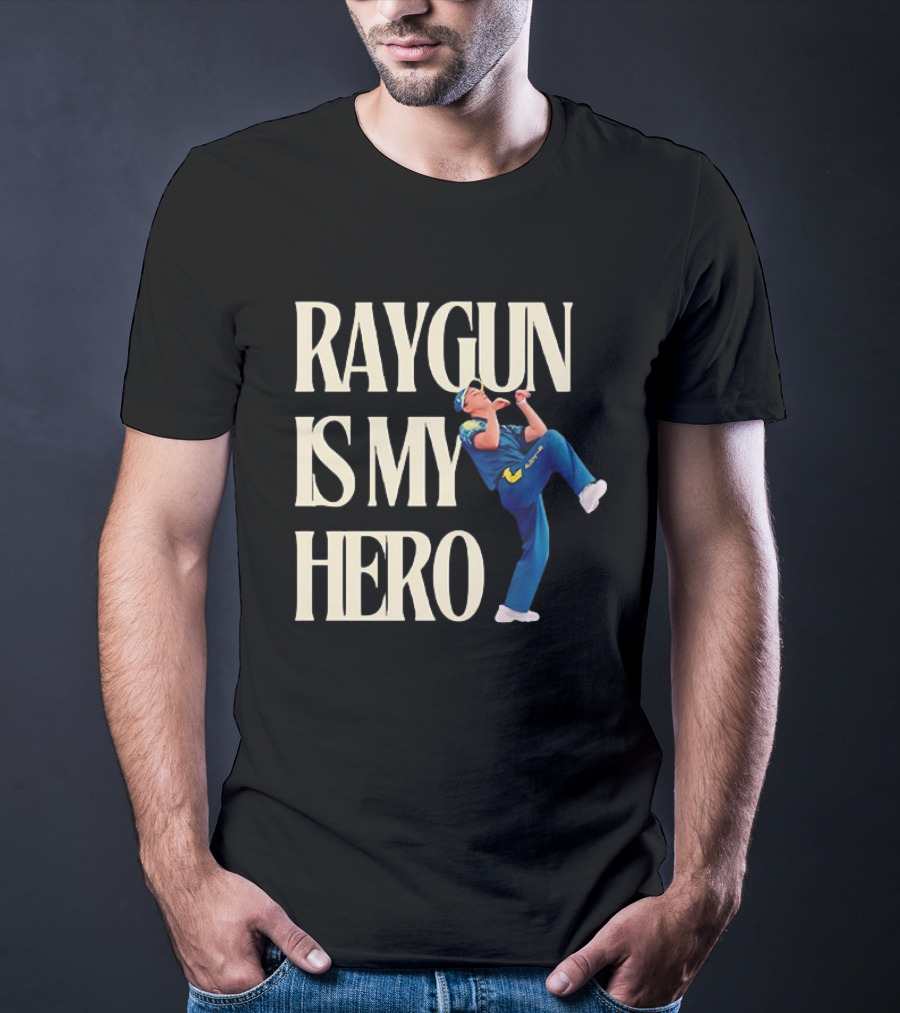Raygun Is My Hero Pitching Pose T-Shirt