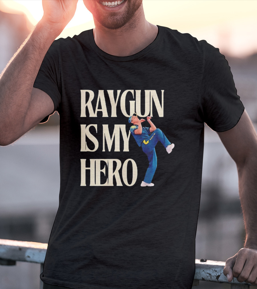 Raygun Is My Hero Pitching Pose T-Shirt