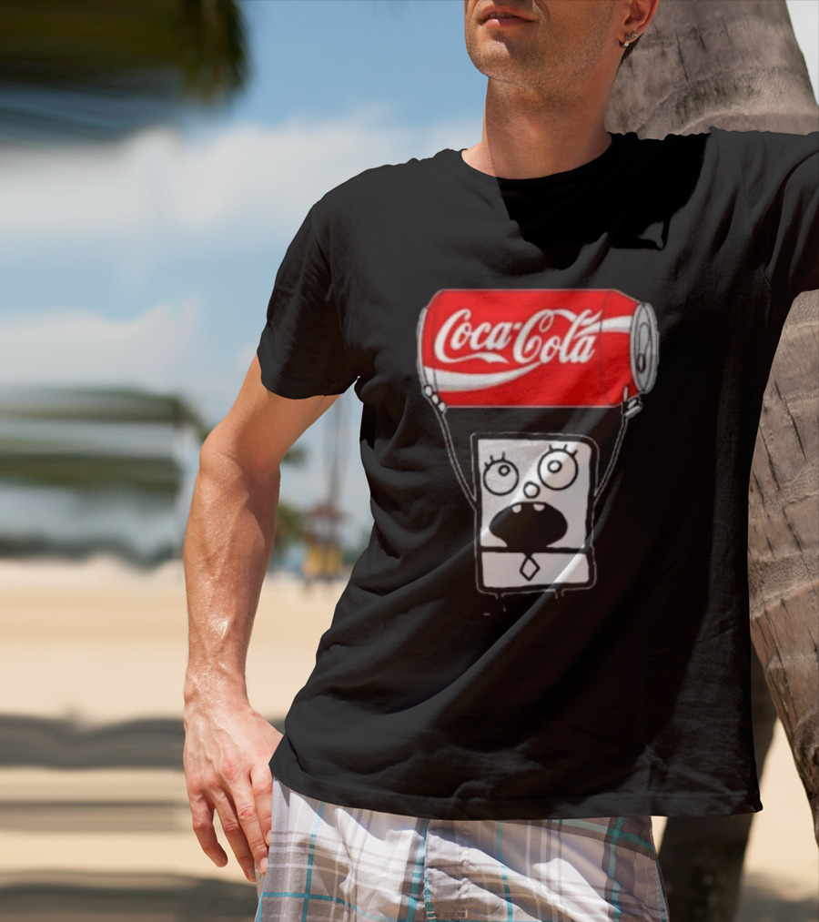 Doodlebob Holding Coca Cola Can T-Shirt