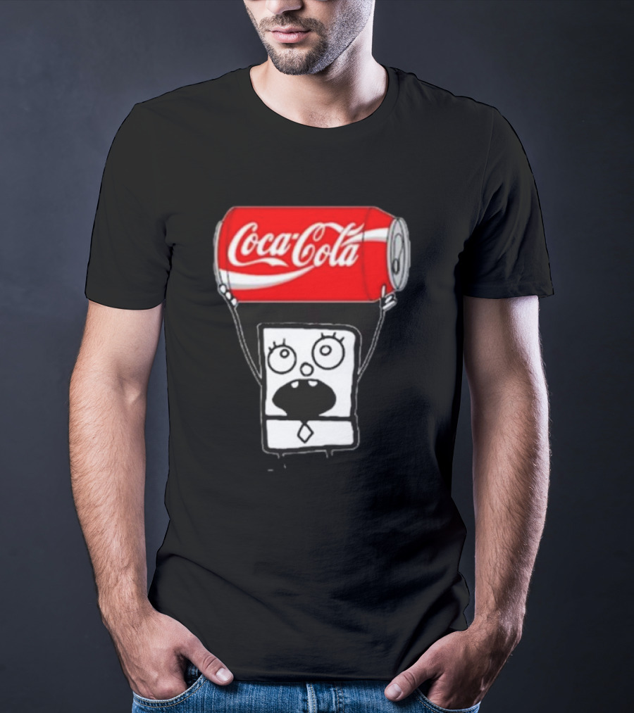 Doodlebob Holding Coca Cola Can T-Shirt