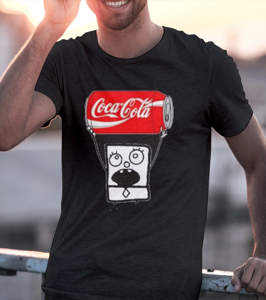 Doodlebob Holding Coca Cola Can T-Shirt