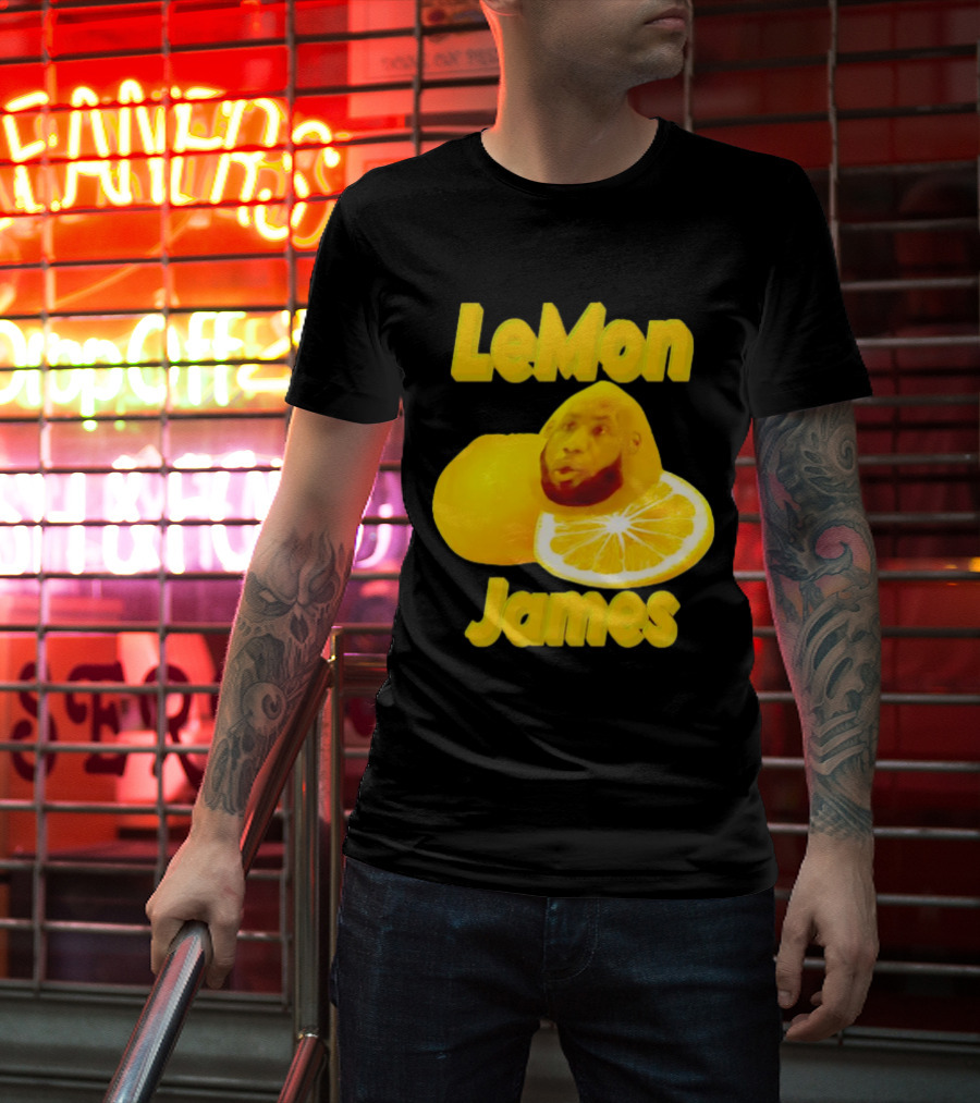 LeMon James Lebron James Face On Lemon T-Shirt