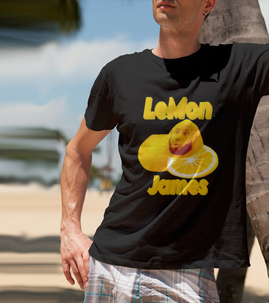 LeMon James Lebron James Face On Lemon T-Shirt