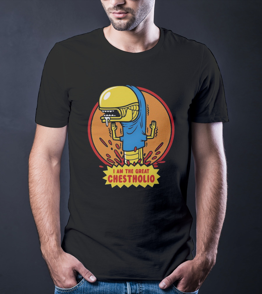 Alien Romulus Chestburster Beavis I Am The Great Chestholio T-Shirt
