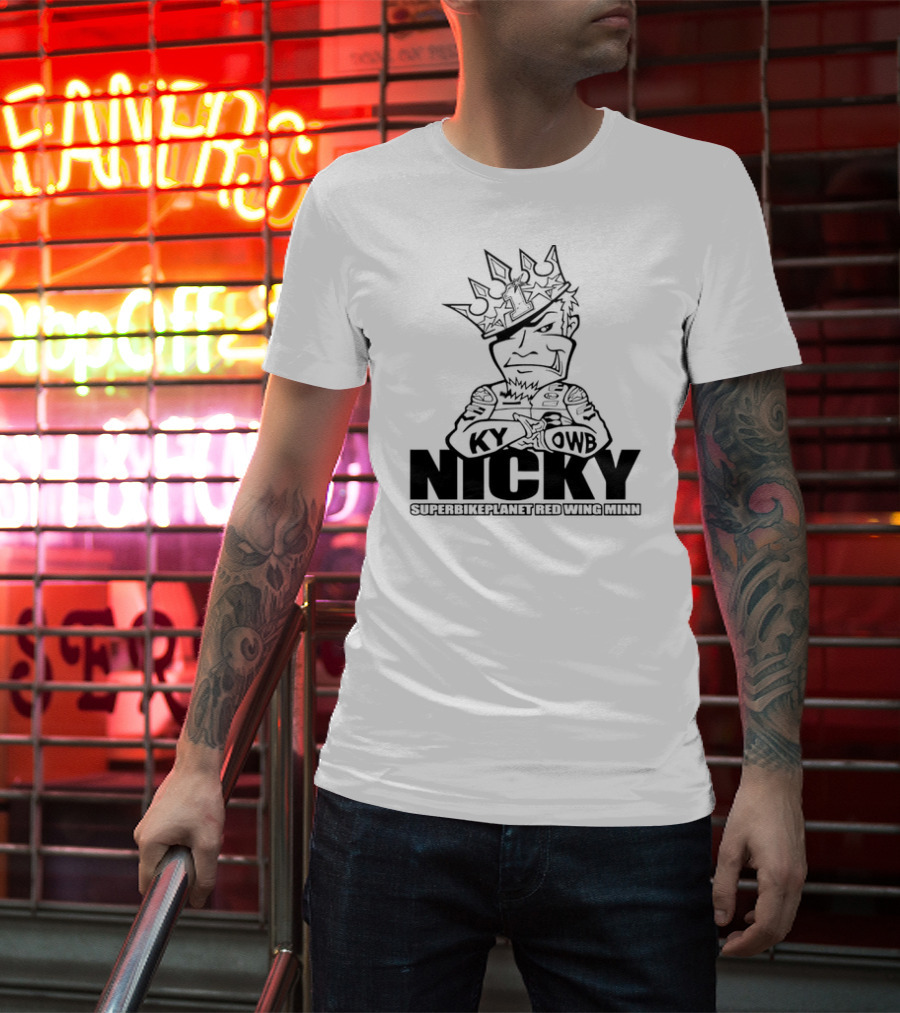 Nicky KY OWB Superbikeplanet Red Wing Minn T-Shirt