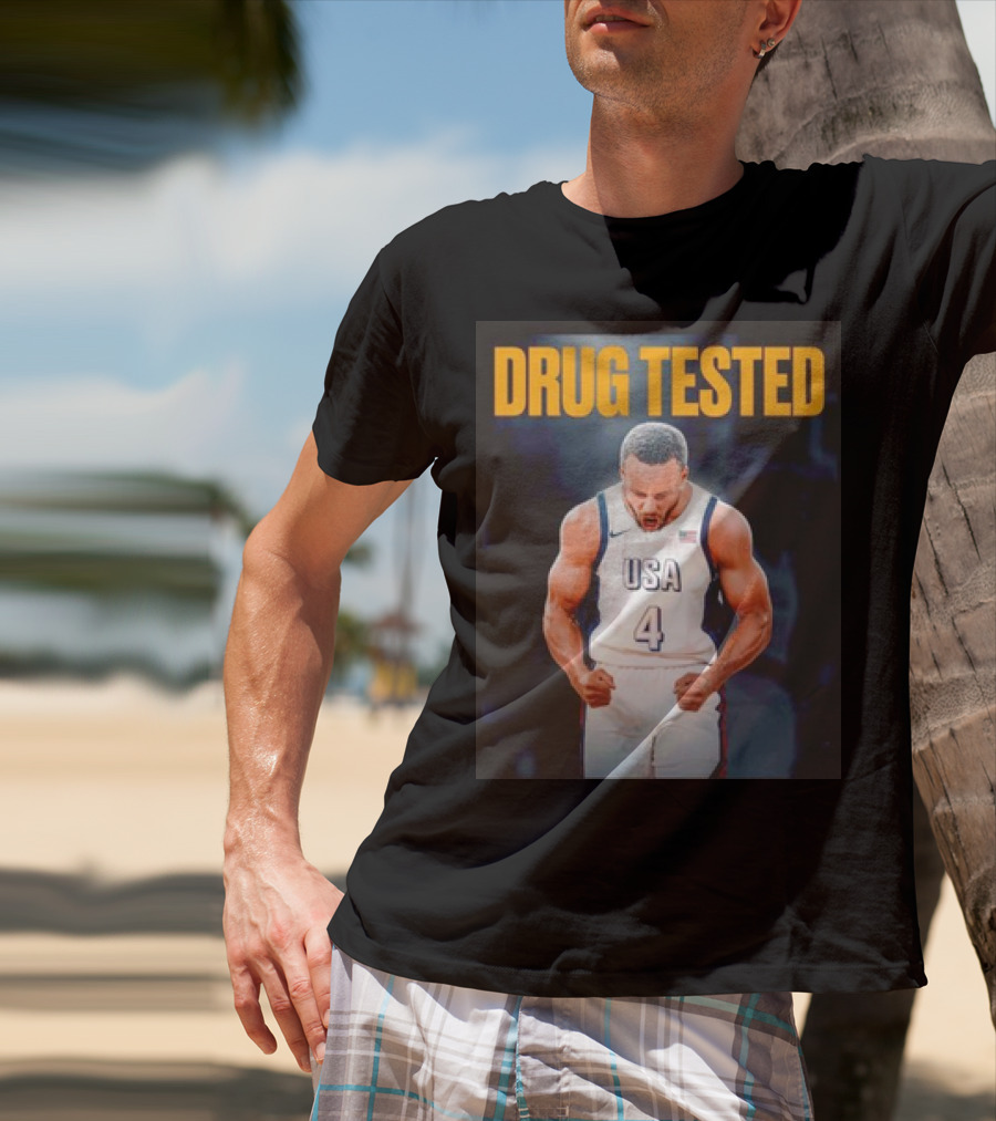 Stephen Curry USA Basketball Drug Tested Gold Medal Performance T-Shirt
