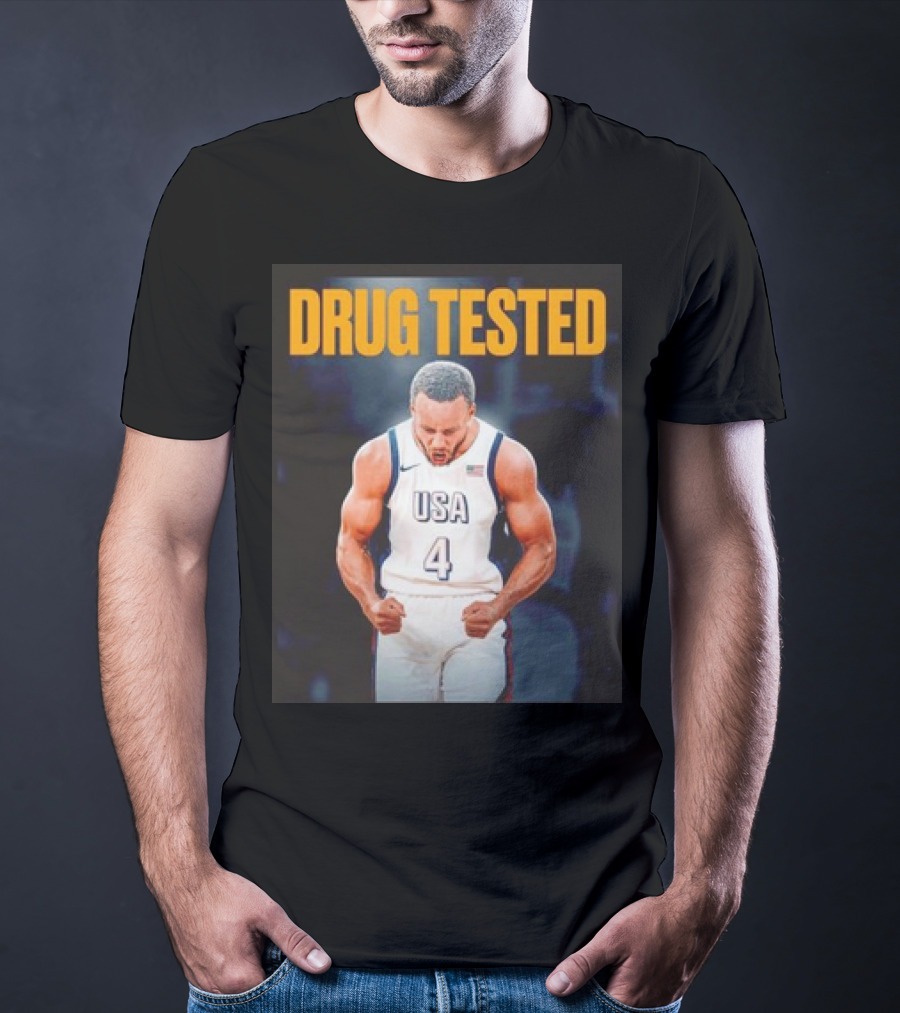 Stephen Curry USA Basketball Drug Tested Gold Medal Performance T-Shirt