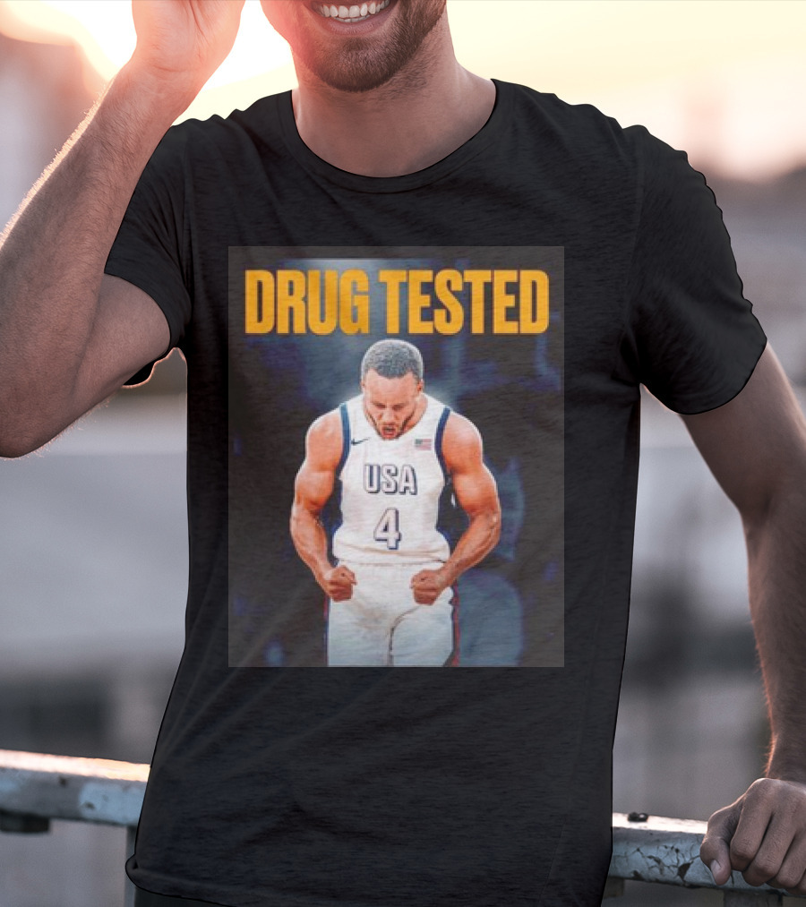 Stephen Curry USA Basketball Drug Tested Gold Medal Performance T-Shirt