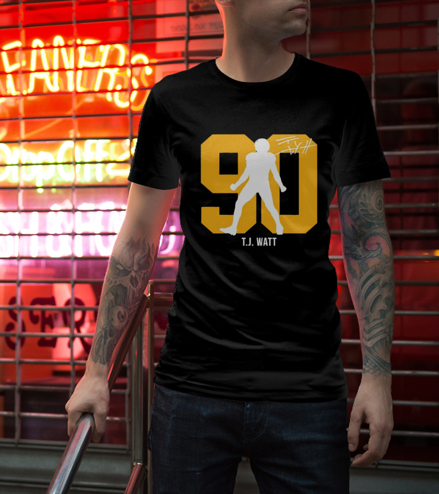 T.J. Watt 90 Silo Signature Number T-Shirt