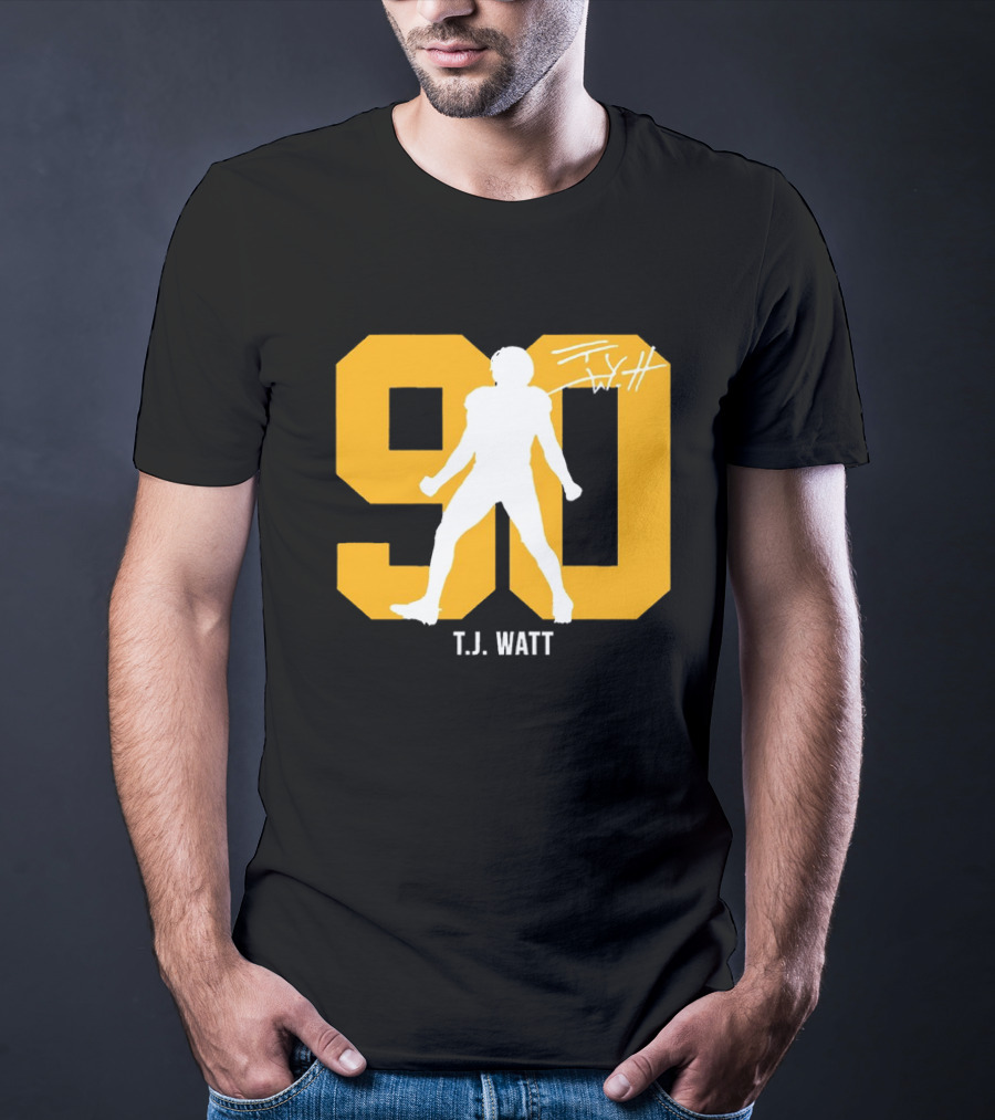 T.J. Watt 90 Silo Signature Number T-Shirt