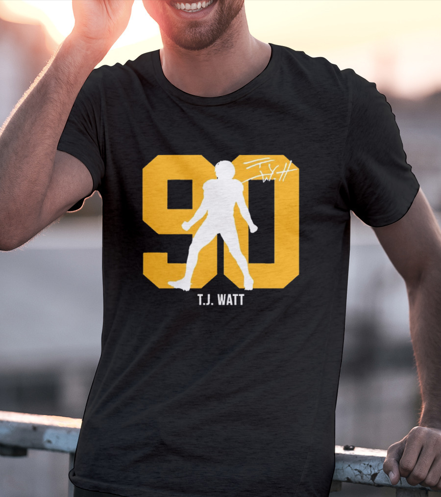 T.J. Watt 90 Silo Signature Number T-Shirt