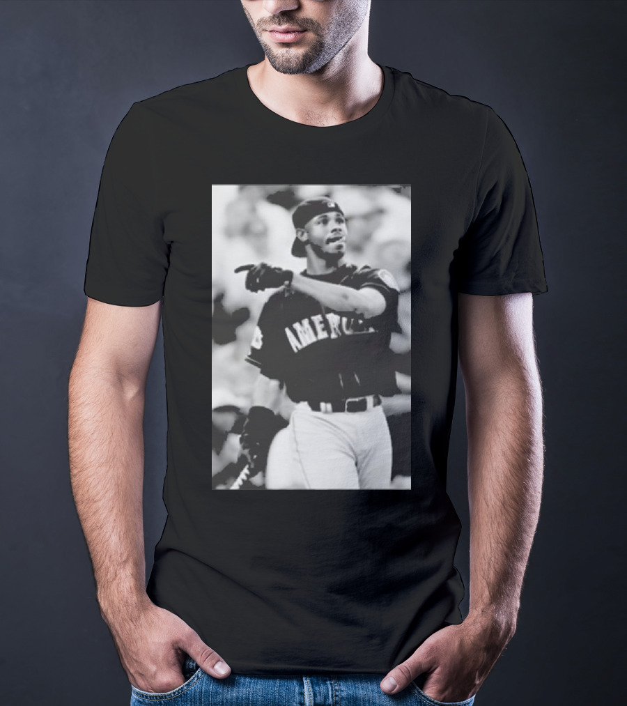 Mina Kimes Wearing Ken Griffey Jr. Baseball America Jersey T-Shirt