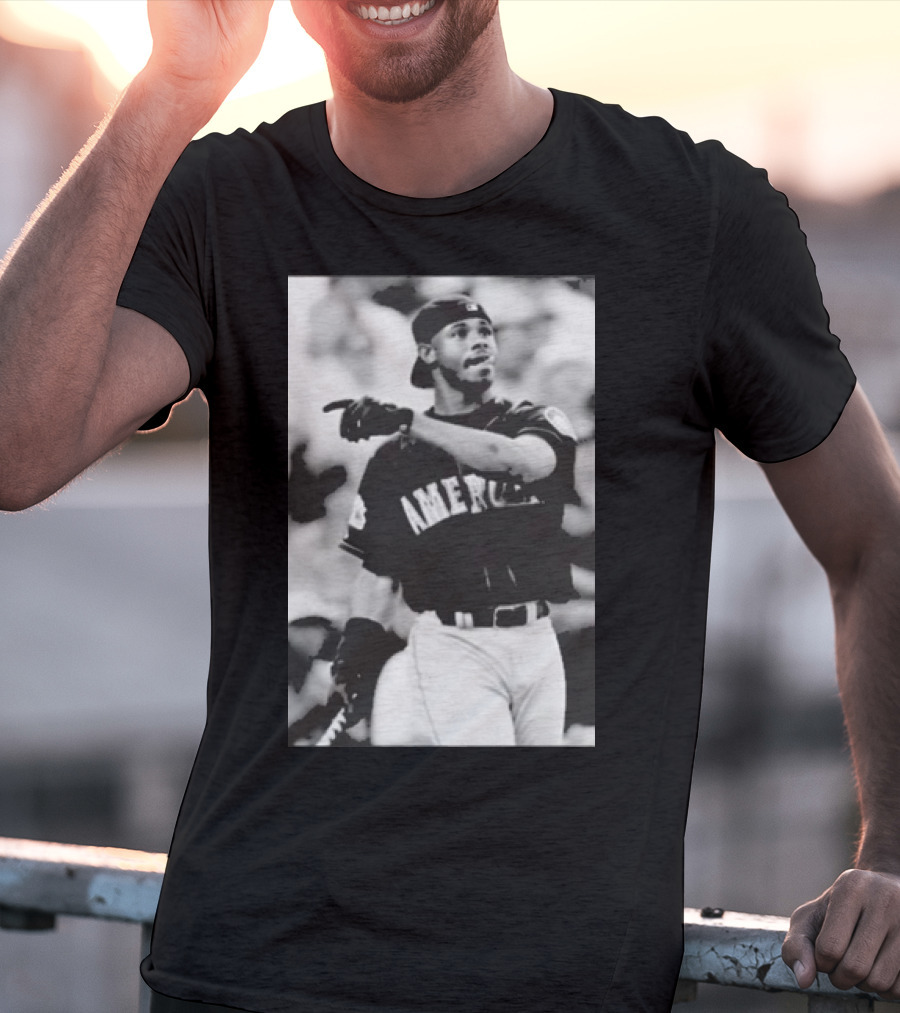 Mina Kimes Wearing Ken Griffey Jr. Baseball America Jersey T-Shirt