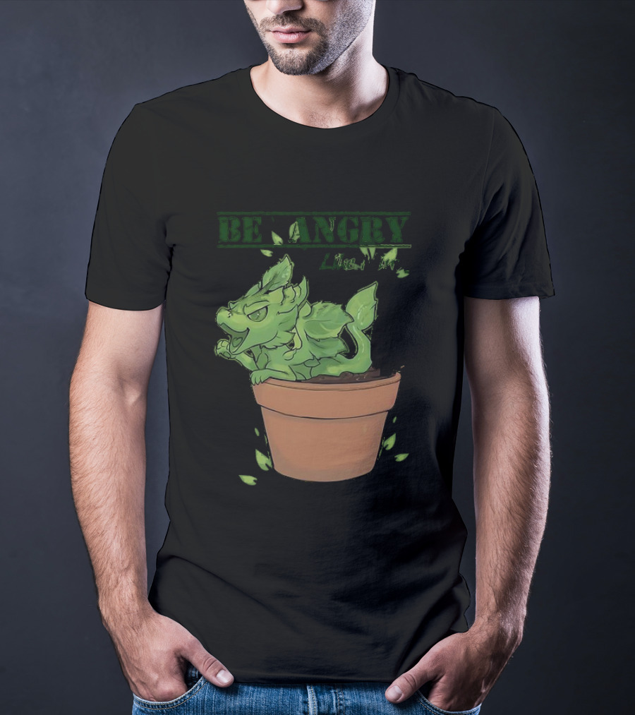 Mint Dragon Be Angry Like Minty In Pot With Leaves T-Shirt