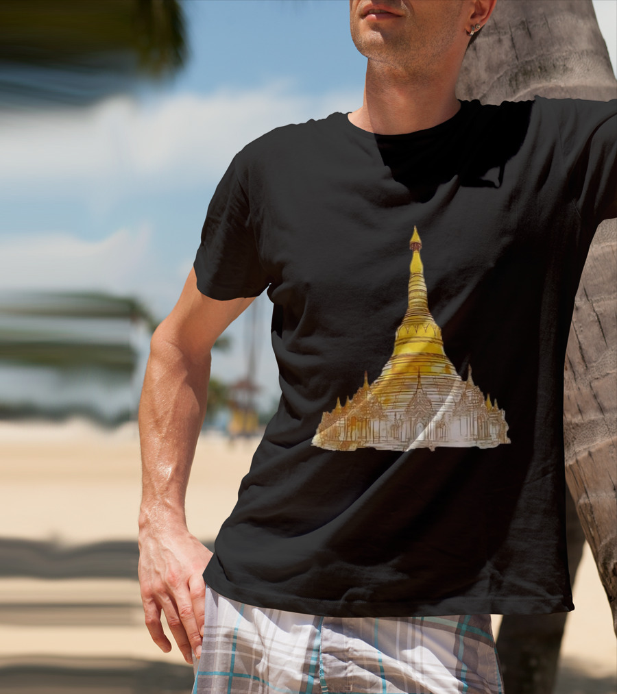 Neuschwanstein Castle Myanmar Pagoda T-Shirt