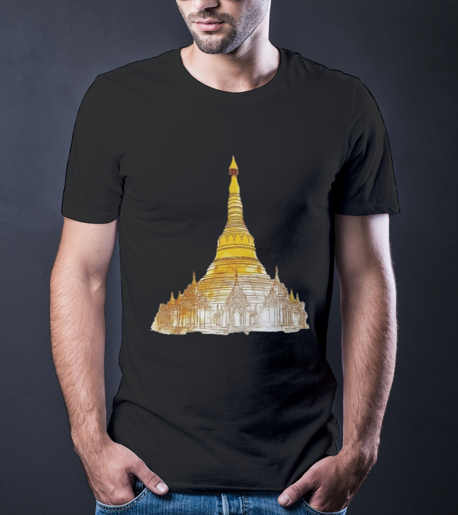 Neuschwanstein Castle Myanmar Pagoda T-Shirt
