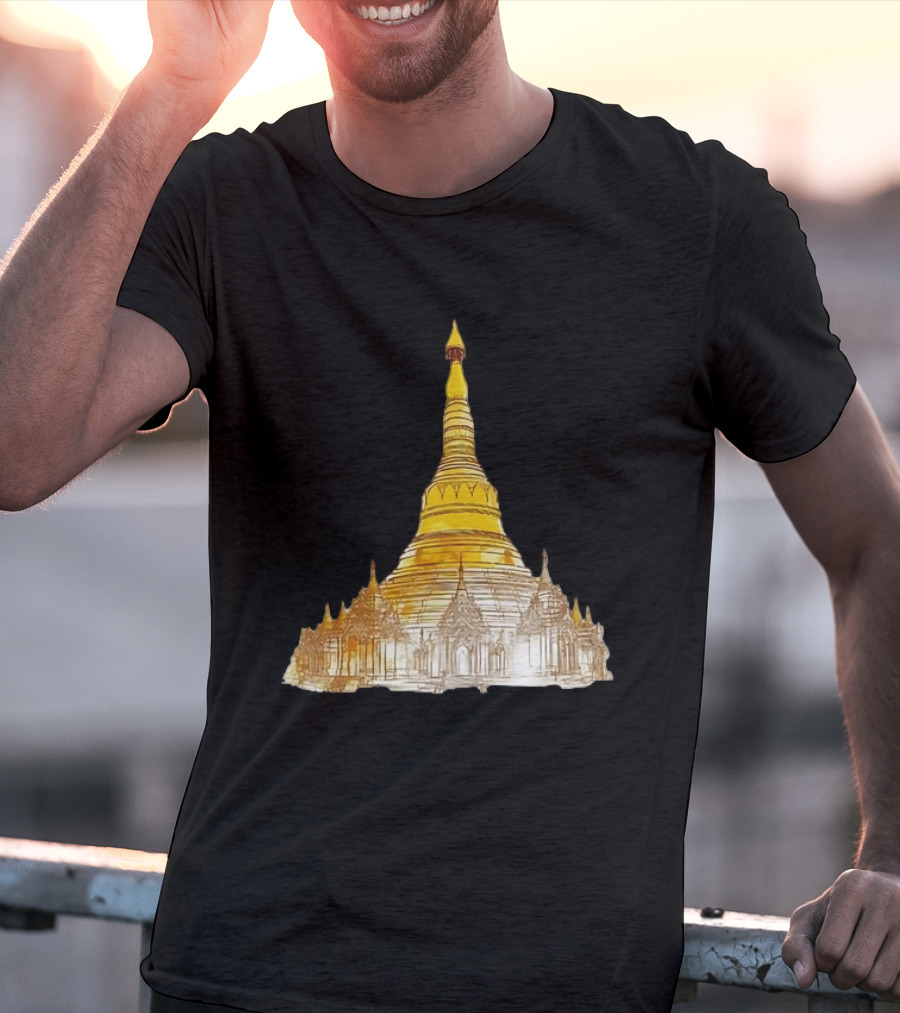 Neuschwanstein Castle Myanmar Pagoda T-Shirt