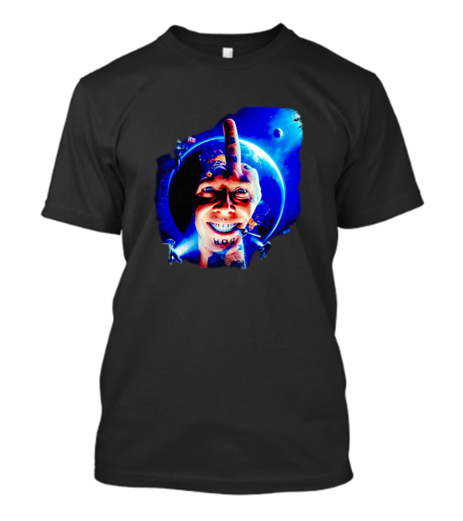 HOG Tom Middle Finger Space Grin T-Shirt