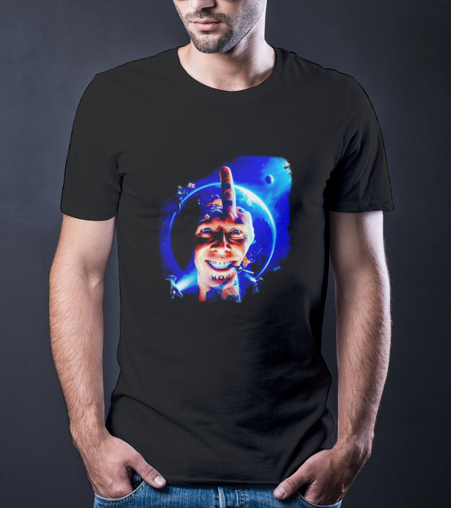 HOG Tom Middle Finger Space Grin T-Shirt