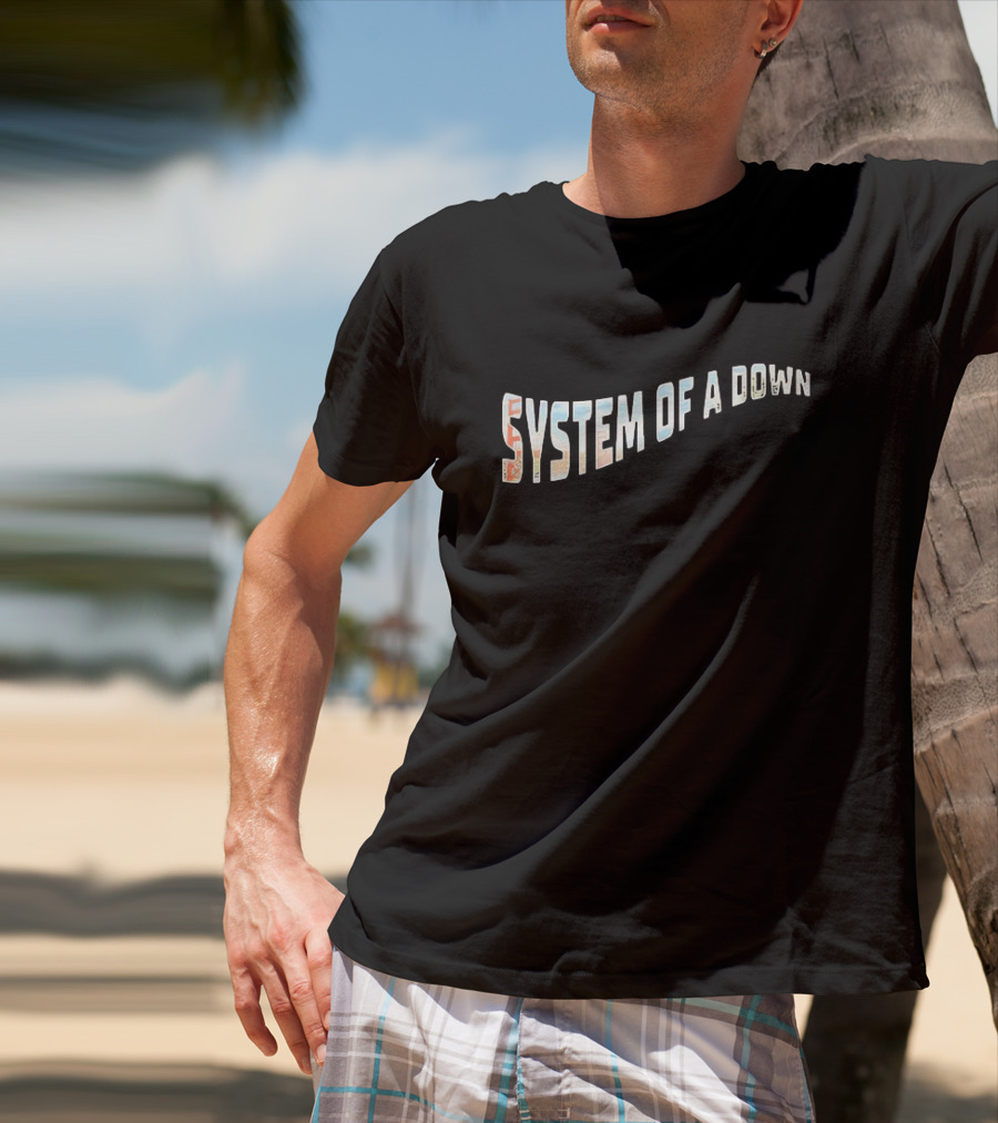 System Of A Down Golden Gate Park San Francisco Styling Text T-Shirt