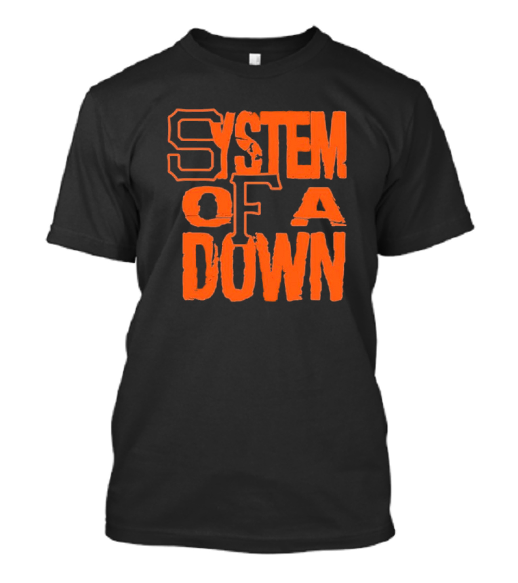 System Of A Down SF Giants Style Stacked Text T-Shirt