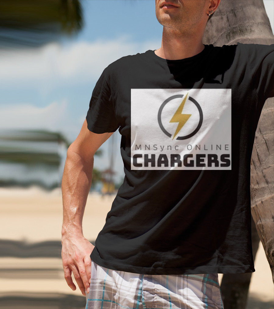 MNSync Online Chargers Lightning Bolt Emblem T-Shirt