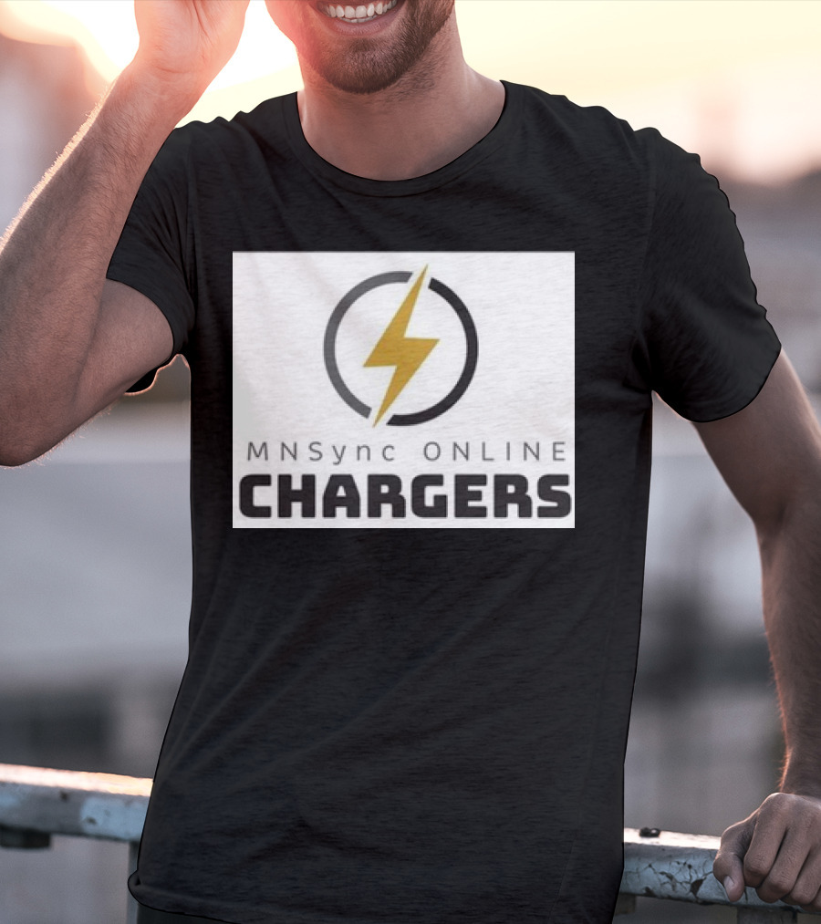 MNSync Online Chargers Lightning Bolt Emblem T-Shirt