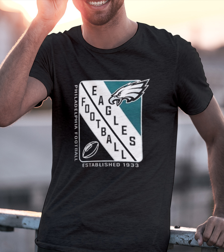 Philadelphia Eagles Football Shield Logo Established 1933 T-Shirt